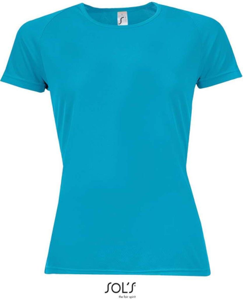SOLs 01159 | Damen Raglan Sport T-Shirt + Längerer Rücken - Farbe: Aqua - Größe: XS