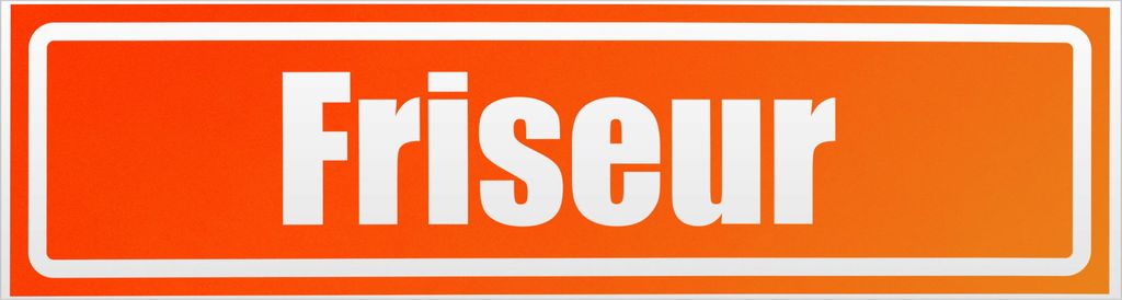 Kiwistar Friseur invertiert Magnetschild Schild magnetisch - 20cm Neonorange - Magnetfolie für Auto PKW Kfz