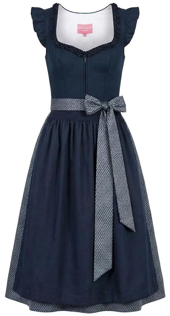 Dirndl Mavie 70cm Länge blau 34 Produktbild 