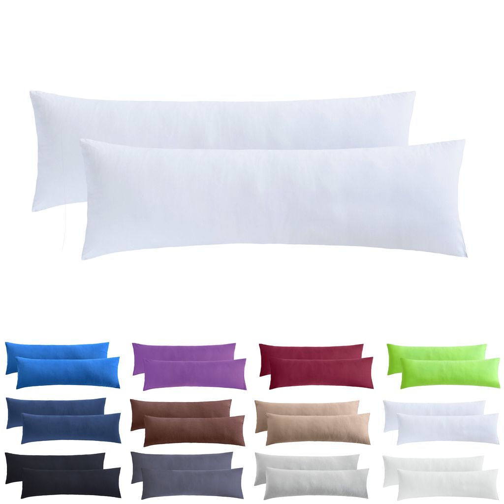 NatureMark 2er Pack Jersey Kissenbezug Kissenhülle Kissenbezüge Seitenschläferkissen Nackenkissen viele Größen und Farben (40 x 145 cm (Seiten...