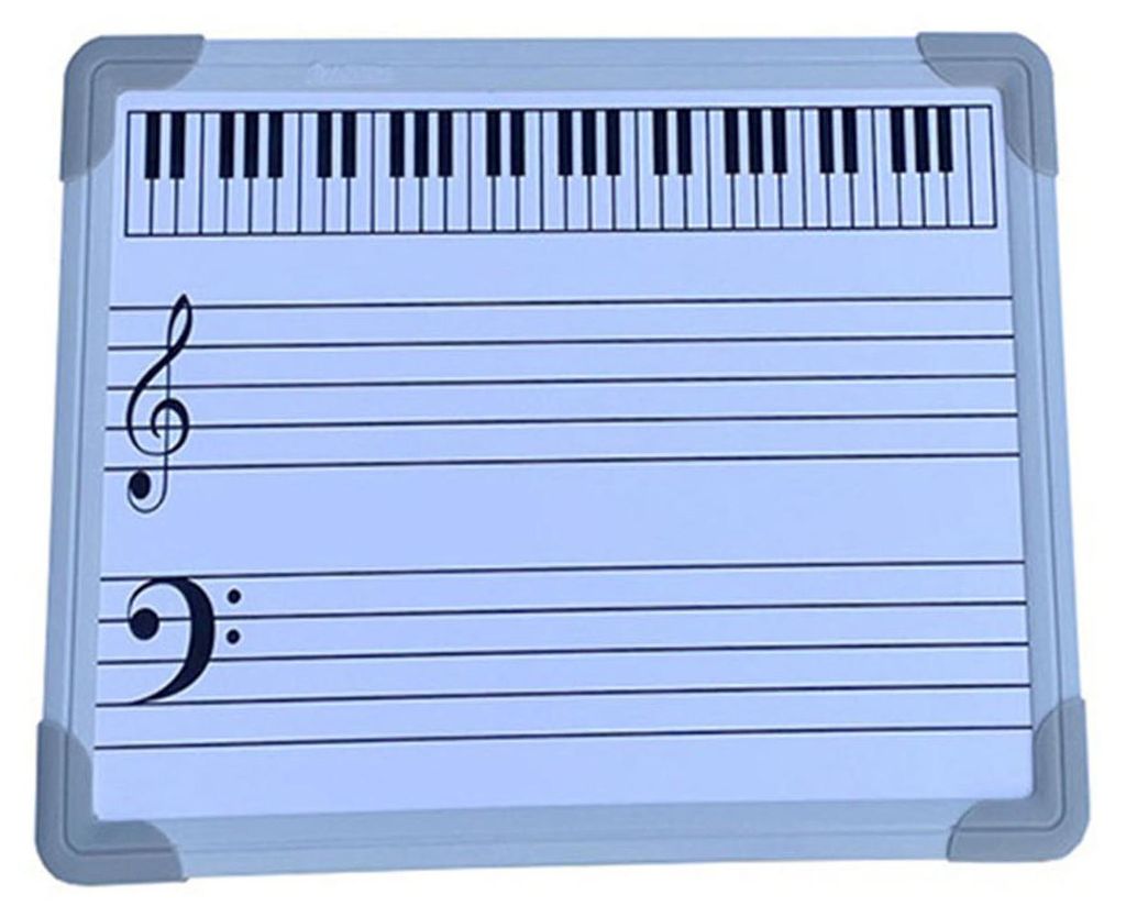 Doppelseitige magnetische Notentafel mit Notenlinien für hohe und tiefe Noten – Lehrmittel – Mini-Whiteboard – Schüler/Lehrer – Musikunte...