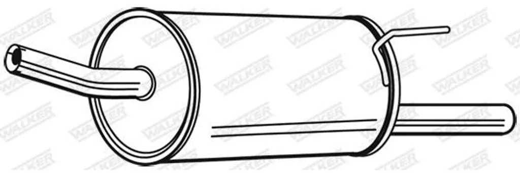 Silencieux arrière Walker 24164 pour Duster OE 200100777R qualité acier