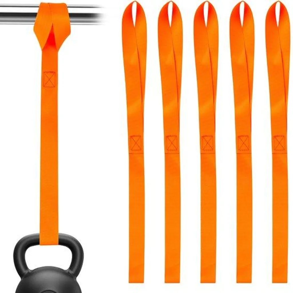 Sangles de fixation moto 460x25 mm - Lot de 4 boucles de 500 kg noir
