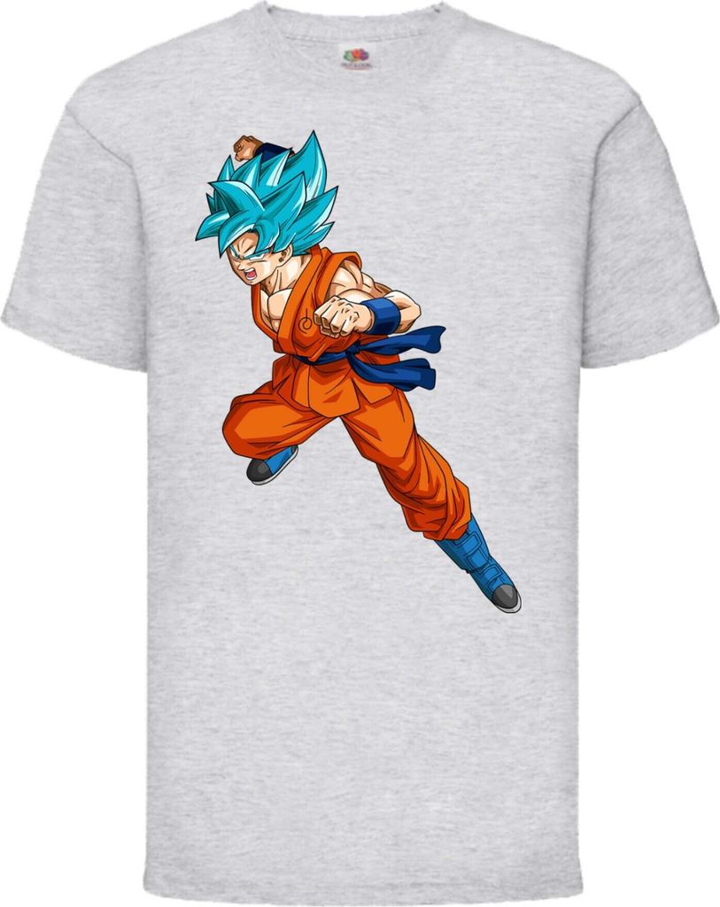 Kinder T-Shirt Dragon Anime Manga Ball Z 11 Ssj, 7-8 Jahr - 128 / Grau