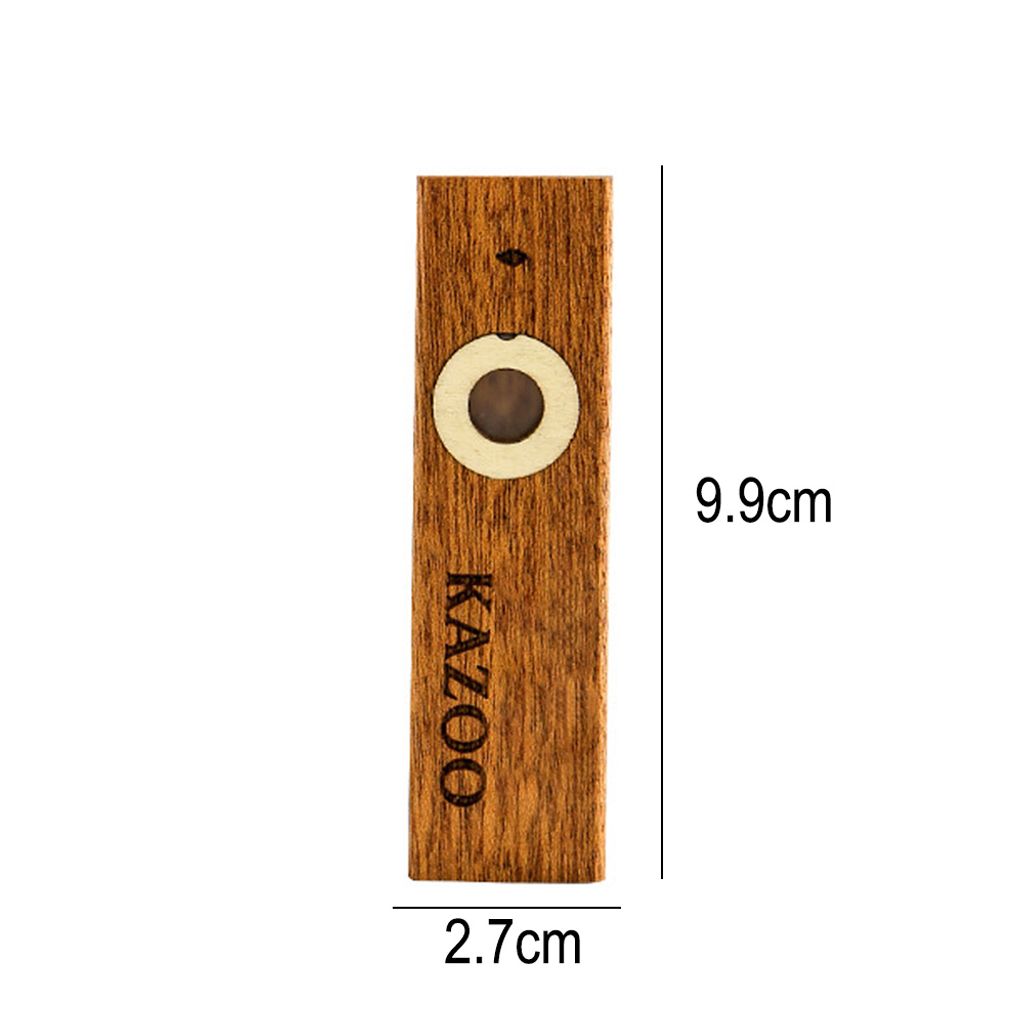 Holzmaserung Kazoo Mit 3 Membranen - Lustiges Musikinstrument Für Ukulele & Gitarre
