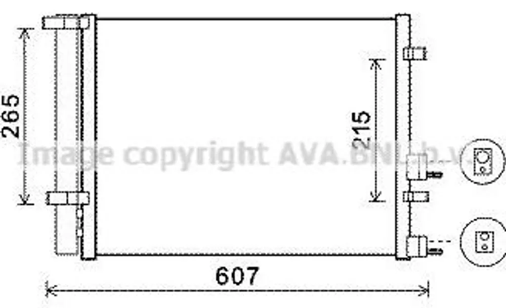 Condensateur de clim pour Hyundai i20 : AVA HYA5244D et OE 976061J000
