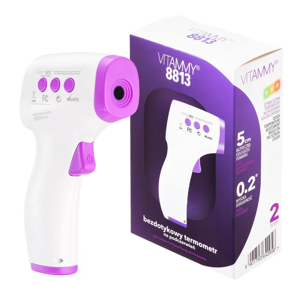 Thermomètre frontal infrarouge VITAMMY 8813 Erika pour Bébé et Adulte