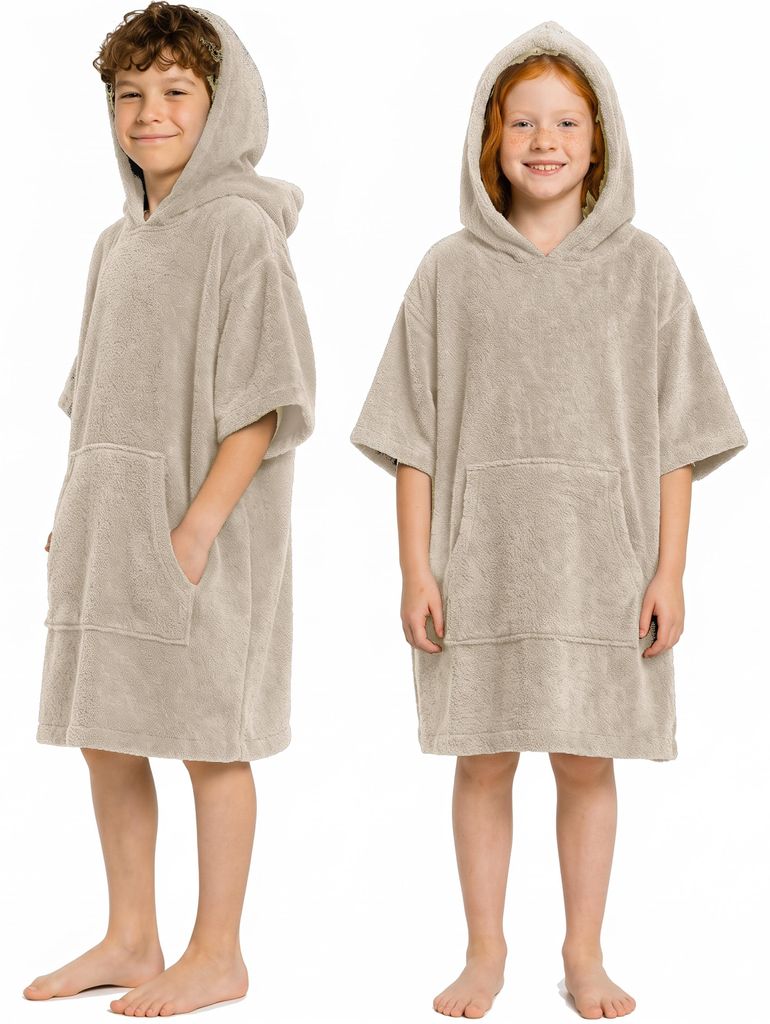 CalmyBEACH Frottee Poncho Badeponcho Kinder Bademantel  - Produktbild 