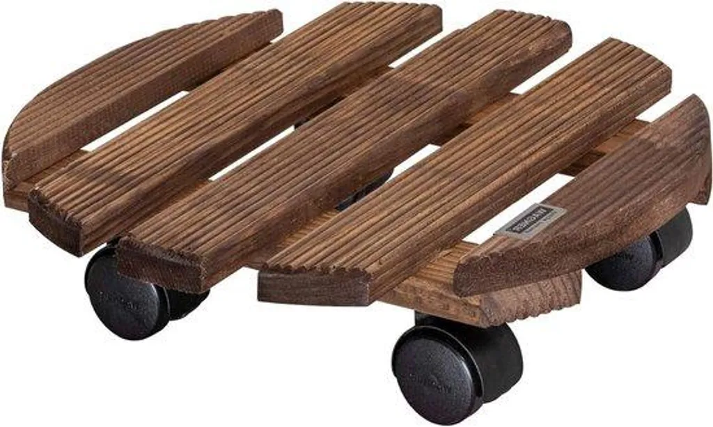 Roulette pour déplacer meubles lourds et pots - Plateau bois 30 cm