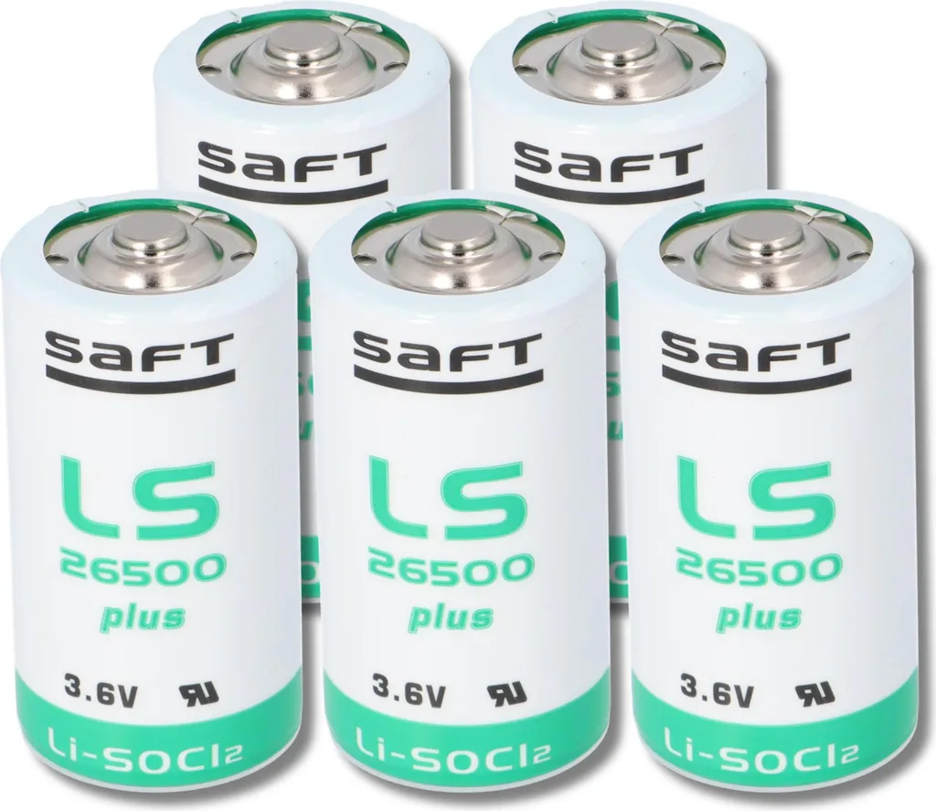 Saft LS 26500 Baby C 3,6V - Lot de 5 Piles Lithium haute performance