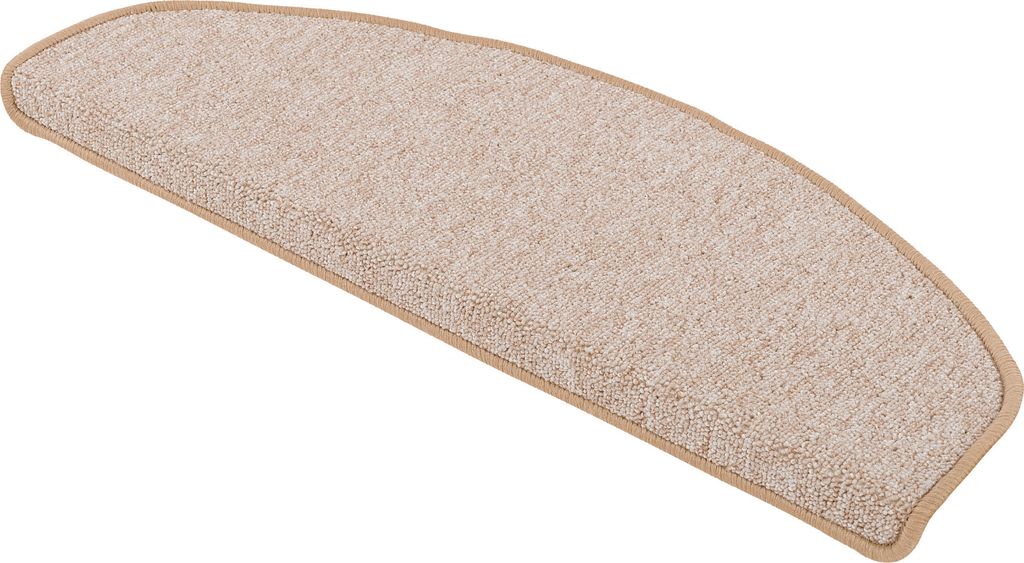 Trend Schlinge Stufenmatte Einfarbig (halbrund), Größe / Ausführung / Menge:18x56 cm (halbrund) 15 Stck., Farbe:Beige