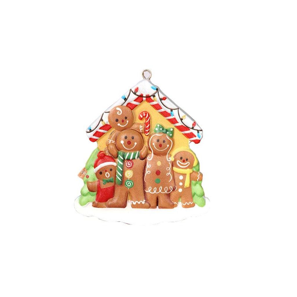 Heikoeco Weihnachts-Lebkuchenmann-Anhänger, Personalisierter Christbaumschmuck aus Harz, Deko für Weihnachten, Ideal als Geschenk, Größe 9x8x...