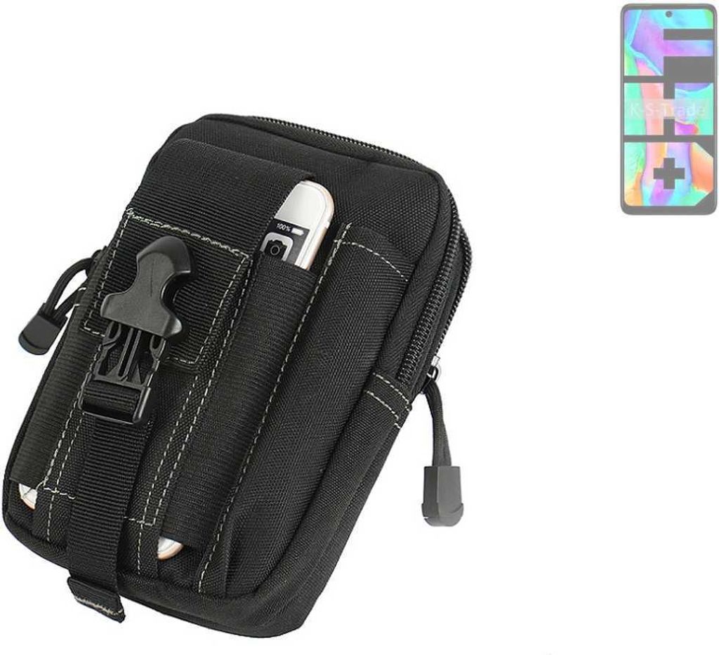 K-S-Trade Gürtel Tasche kompatibel mit Infinix Hot 11 2022 Gürteltasche Holster Schutz Hülle Handy Hülle Smartphone outdoor Handy-Hülle schwarz