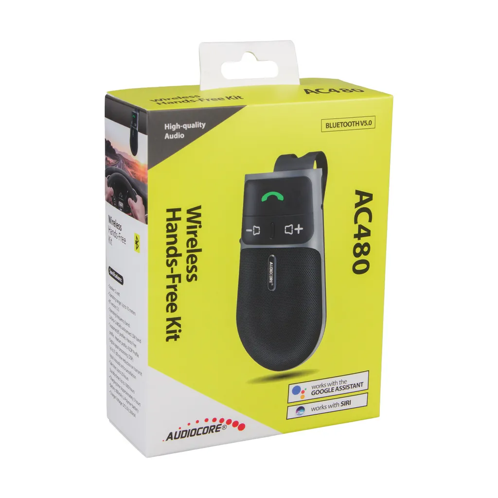 Audiocore AC480 Vivavoce Auto Bluetooth 5.0 A2DP Siri/Google - 11