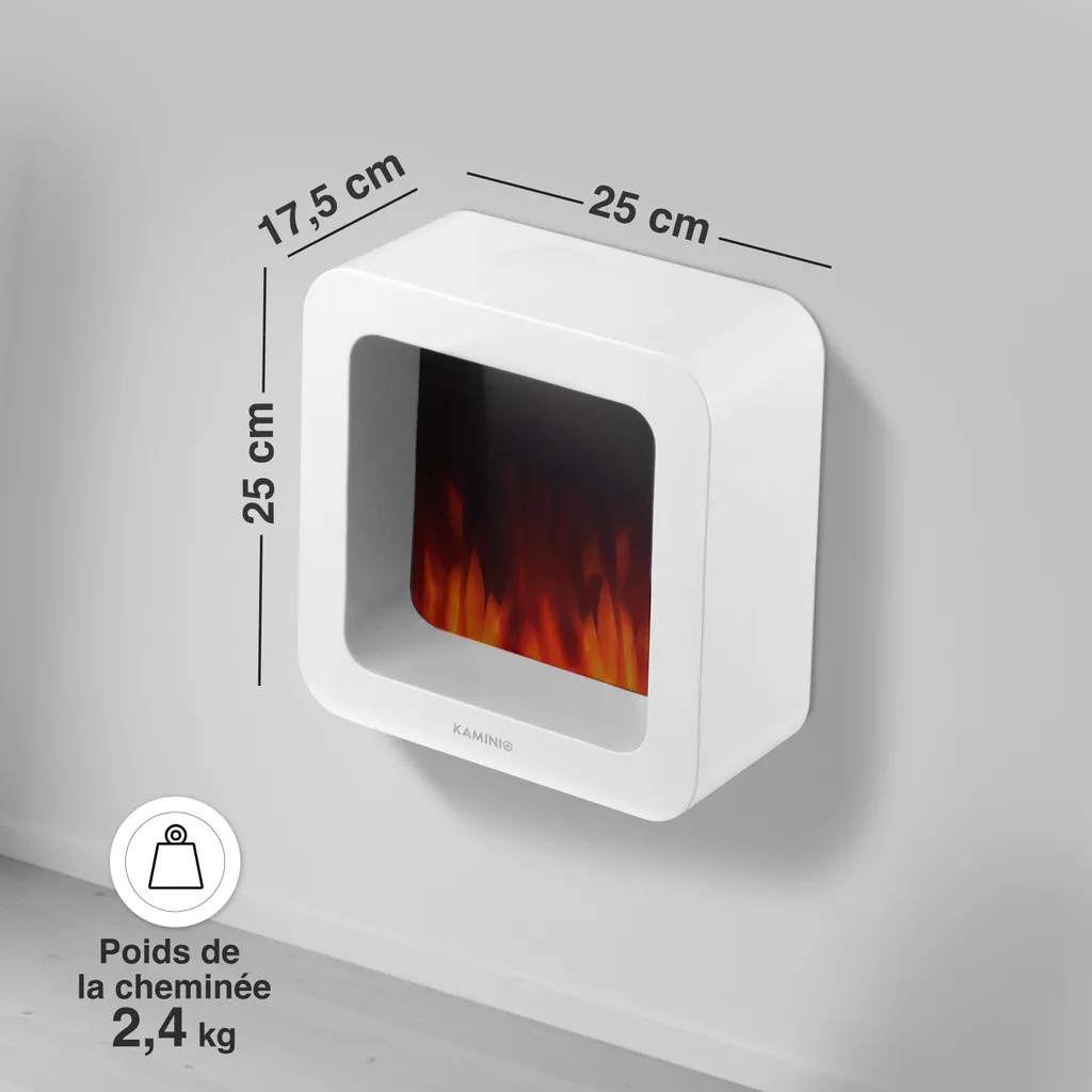 Cheminée de table électrique décorative MIA L KAMINIO à flammes LED 3D - 5