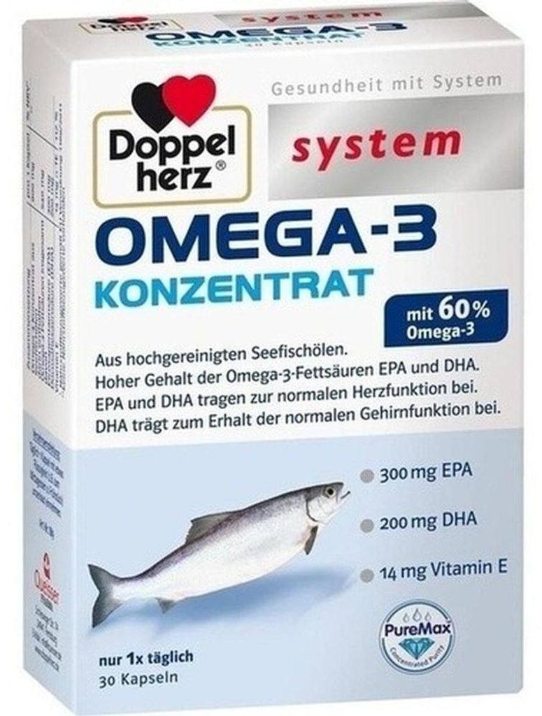 DOPPELHERZ Omega-3 Konzentrat system Kapseln Produktbild 