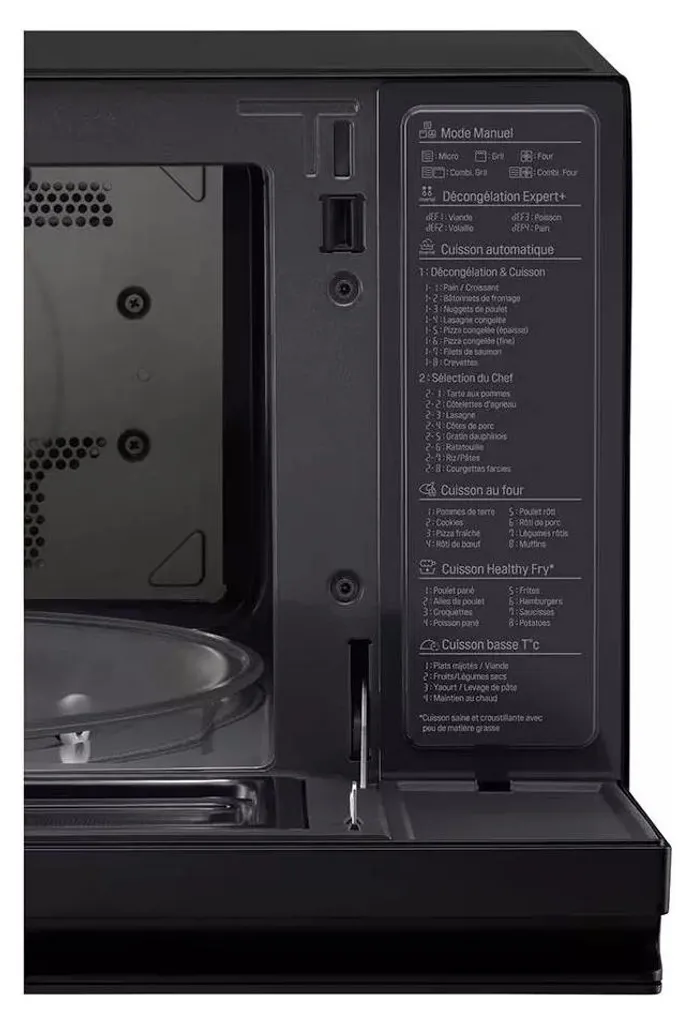 Micro-ondes combiné LG 39L noir, grand four multifonction 1100W - 7