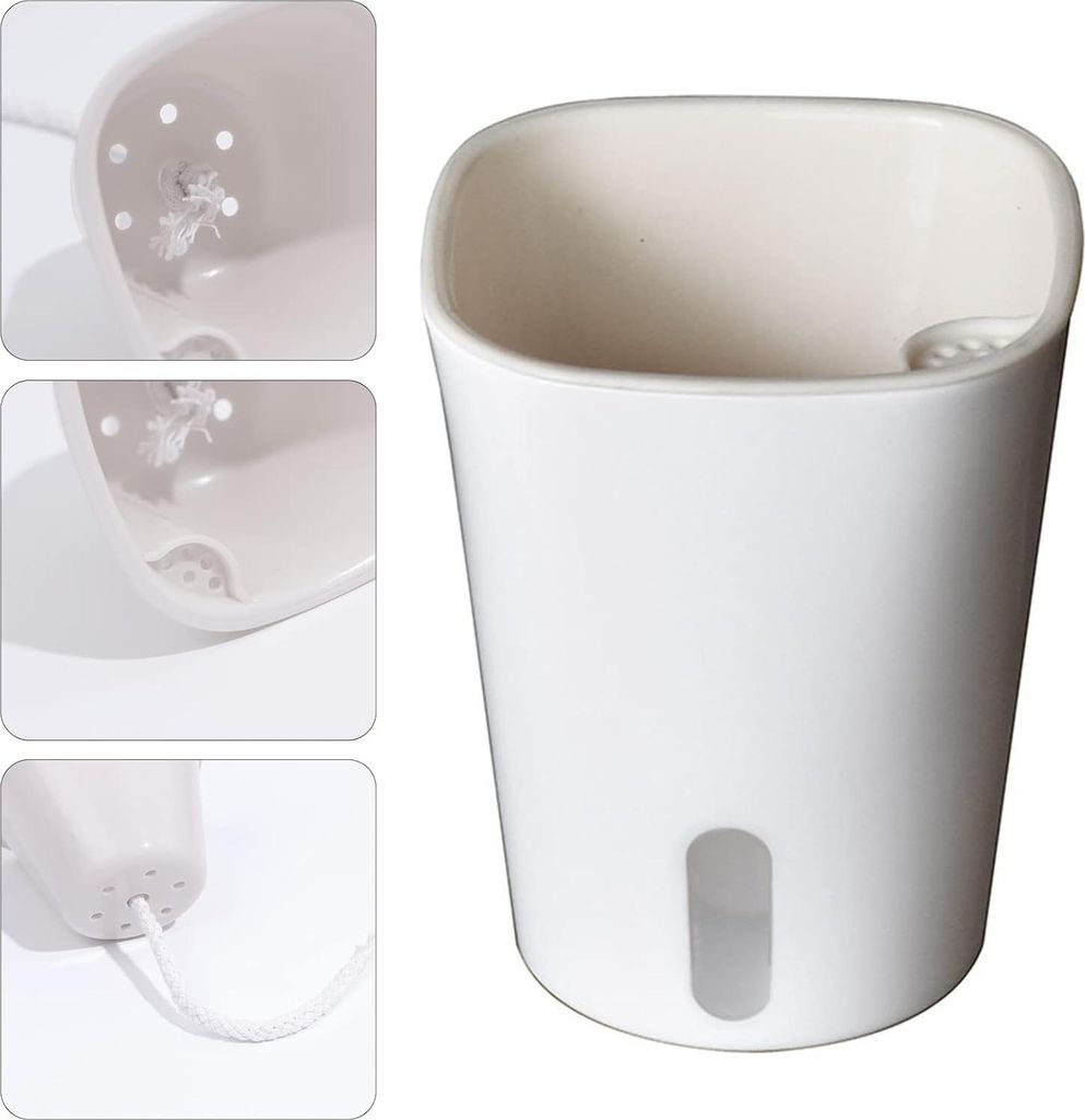 Set von 10 Selbstbewässernden Blumentöpfen - Wasserstandsanzeiger - Gießkanne - Kräutertopf - Innen und Außen - Bewässerungssystem - 95cm