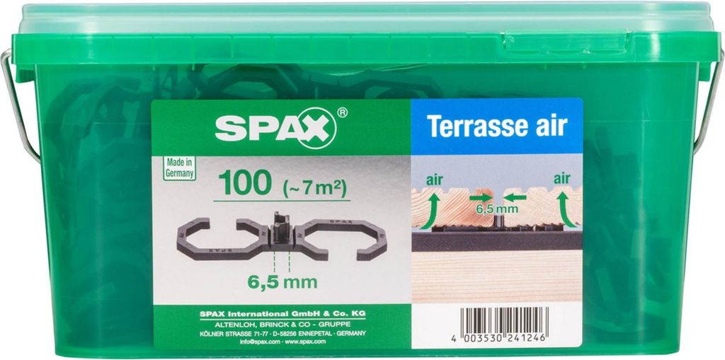 Spax 4009422565009 Air Belüftung Henkelbox L 7m², Abstand Produktbild 