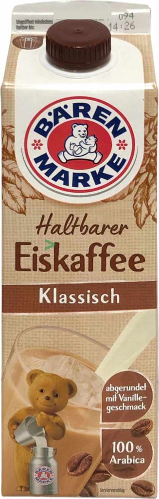 Bärenmarke Haltbarer Eiskaffee Klassisch 1,8% Fett 6er Pack Produktbild 