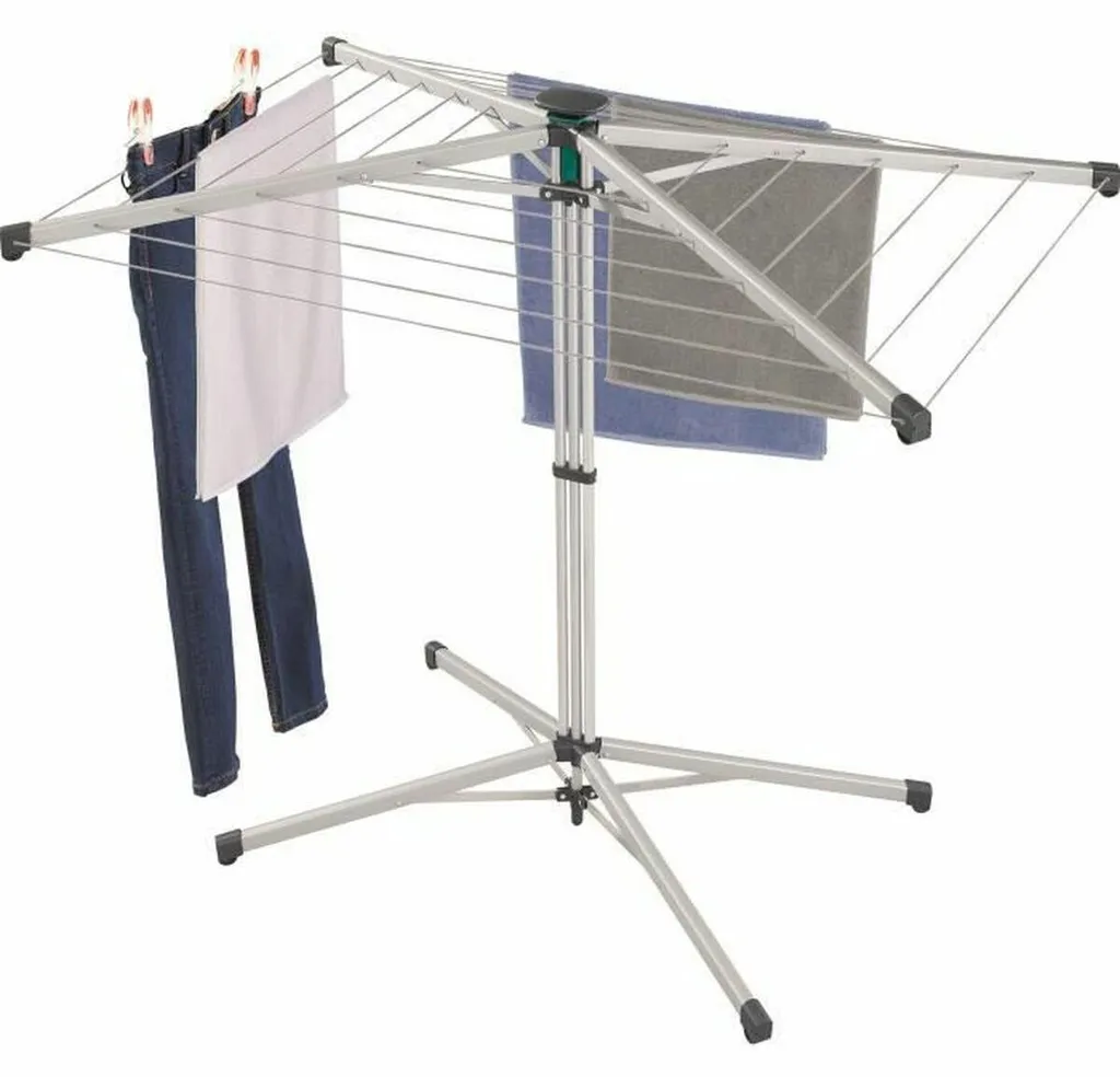 Séchoir à linge parapluie rotatif LinoPop-Up Leifheit 82500 métal gris