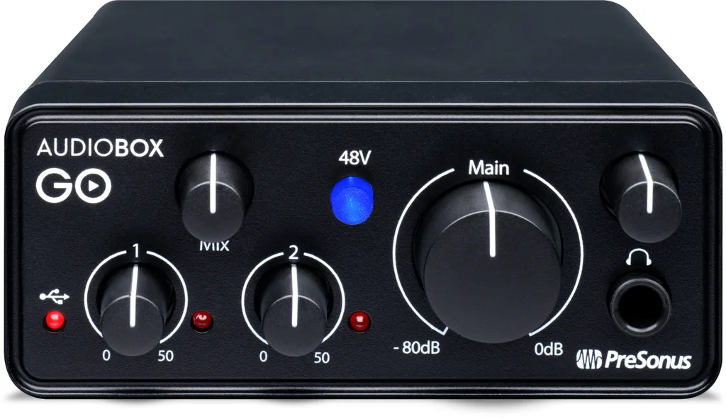 PreSonus Audiobox GO Interface Audio USB 24 bits 96 kHz Ultra Compacte - 4