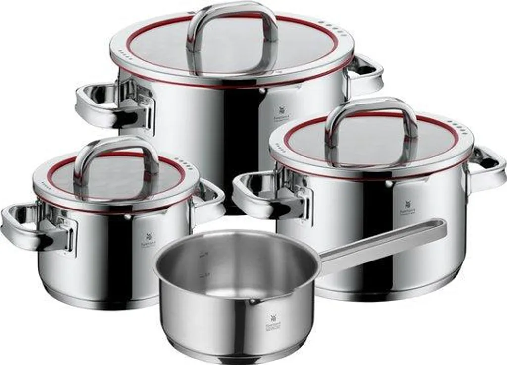 WMF Kit fonctionnel avec 4 poêles en inox pour cuisine saine