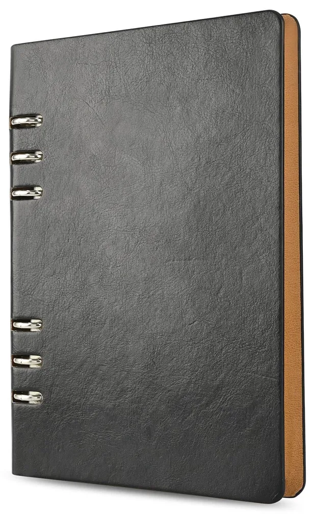 Carnet professionnel cuir noir pour prise de notes et organisation