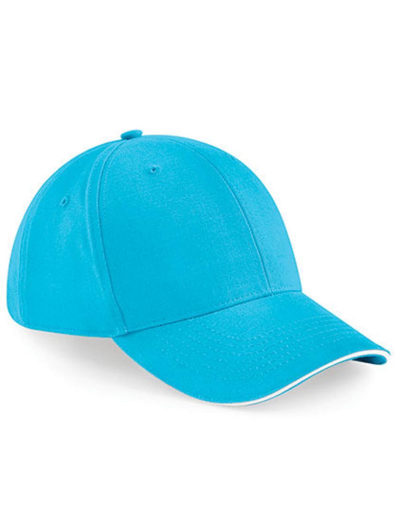 Beechfield B20 | Athleisure 6 Panel Cap - Farbe: Surf Blue/White - Größe: One Size