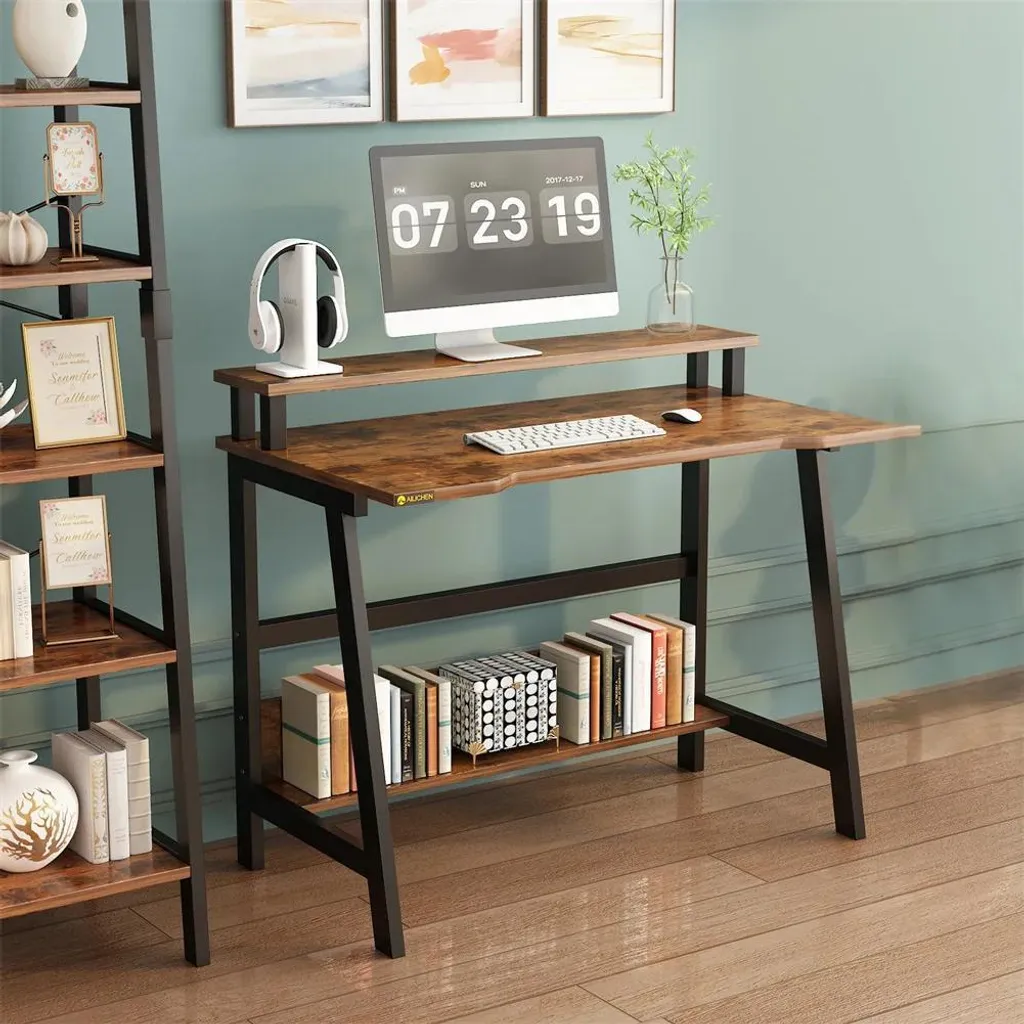 Petit bureau beige 80 cm : Solution idéale pour chambres exiguës - 2