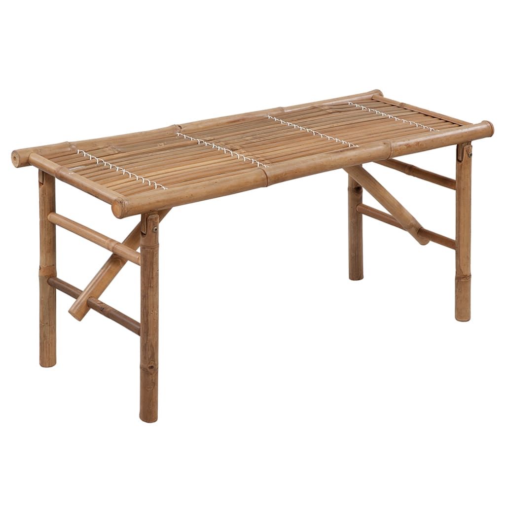 vidaXL Banc de jardin pliable avec support 118 cm bambou Image du produit 