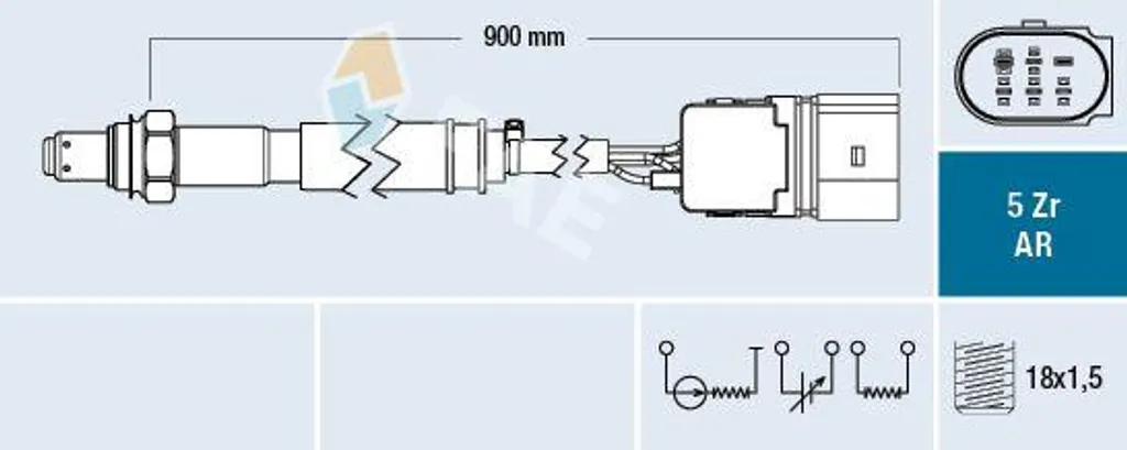 Sonde Lambda FAE 75155 Haute Précision pour Mercedes Classe E A0045428818
