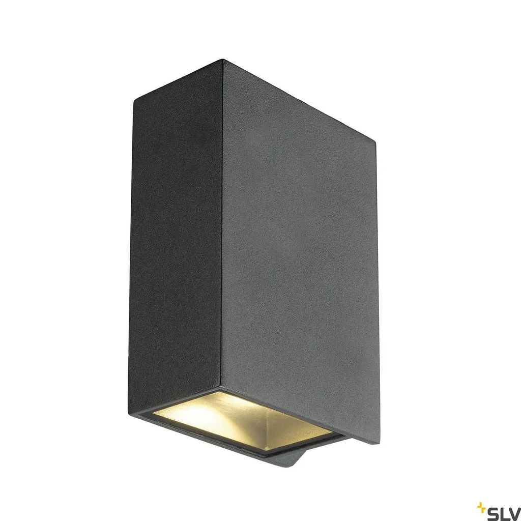 Luminaire mural extérieur LED carré Anthracite QUAD XL 2 double flux