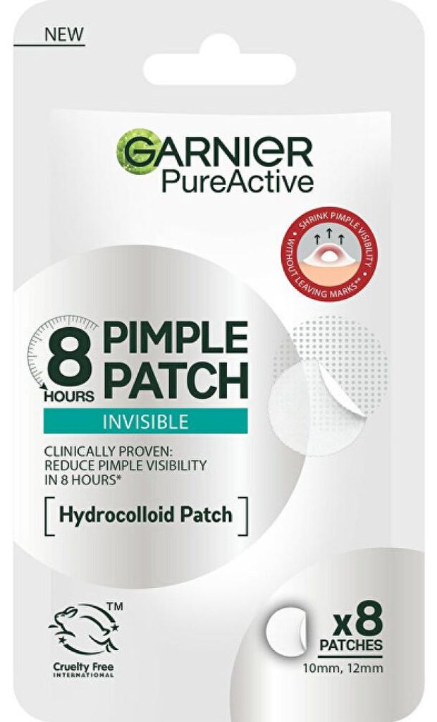 Unsichtbare Hydrokolloidpflaster mit BHA gegen Hautunreinheiten Pure Active ( Pickelpflaster) 8 Stü ck