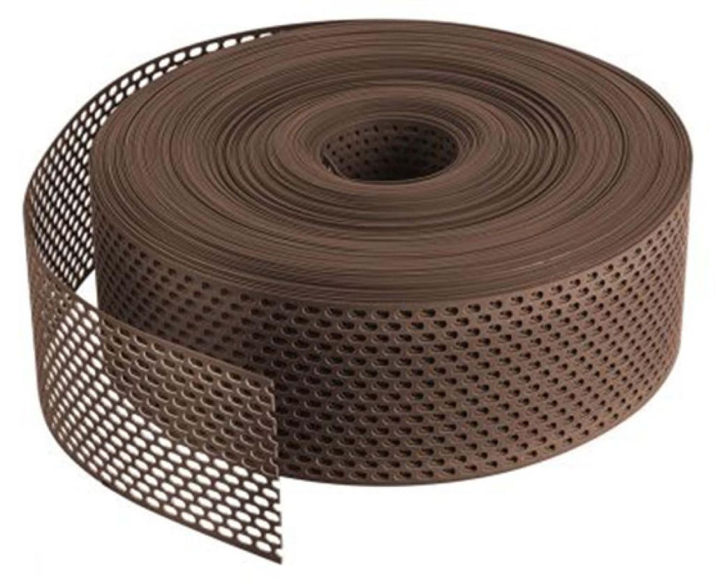 Lüftungsband PVC Rolle Traufgitter 80 mm x 60 m Braun Produktbild 