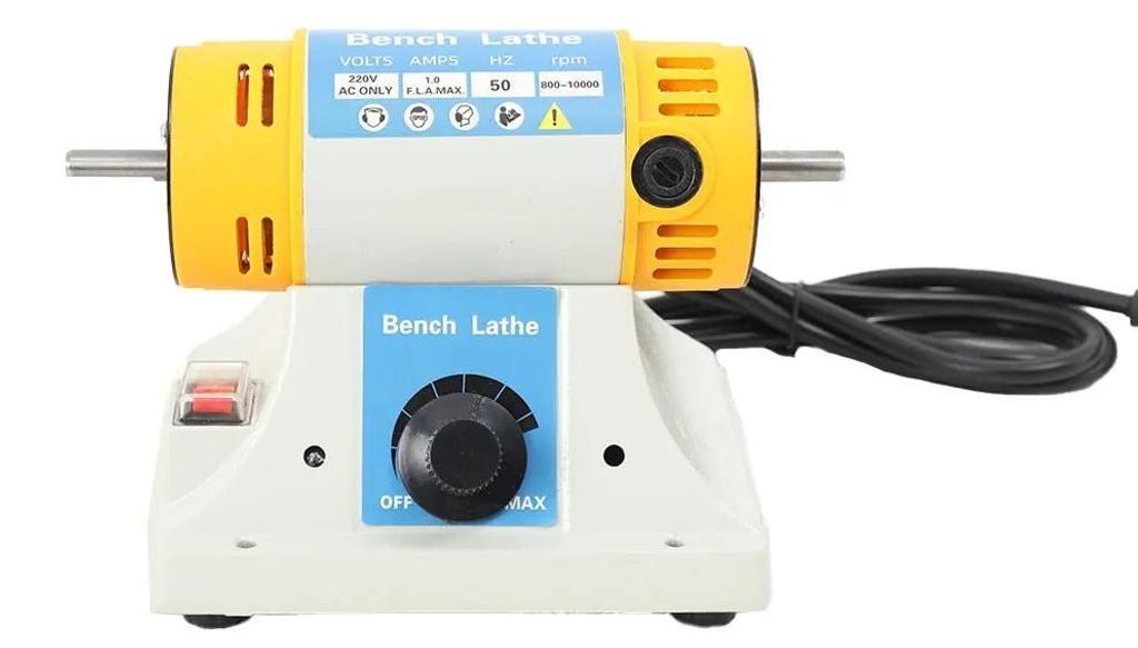 Tisch-Poliermaschine - Bankpolierer - 220V 350W - 3,2 kg - Für Stein, Jade, Schmuck & Holz - Schleifen & Polieren