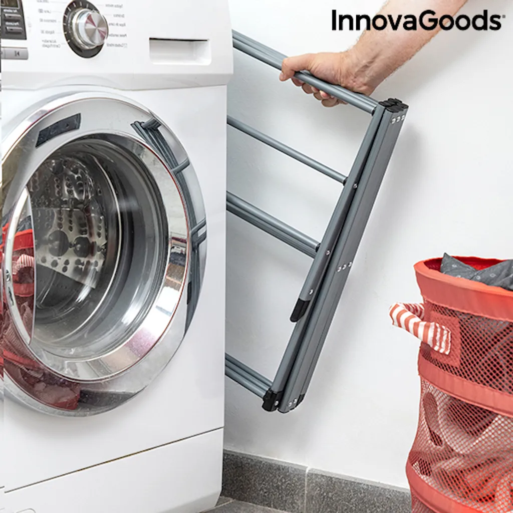 Étendoir à linge extensible 3 niveaux de hauteur en métal robuste - 12