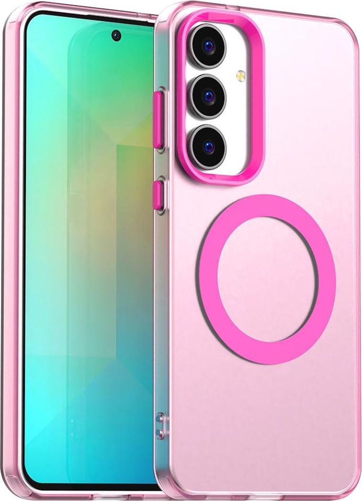 Für Samsung Galaxy S25 FE 5G Candy Design Magsafe PC Hybrid TPU Schutz Hülle Cover Pink