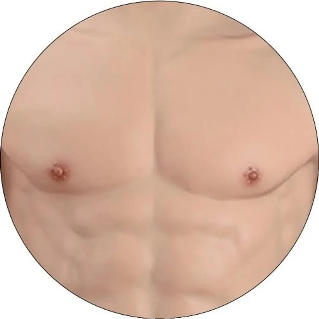 Torse Musclé pour Cosplay et Cinéma - Muscle en Silicone Col Bas L