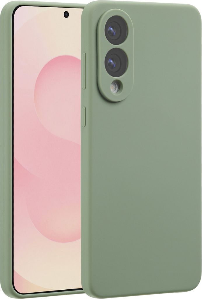Accezz Liquid Silikoncase mit MagSafe Samsung Galaxy S25 Edge - Cooper Green