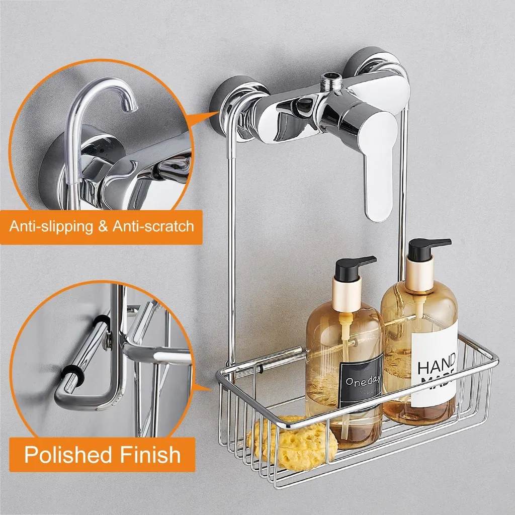 Étagère de douche inox : fini le carrelage percé et les ventouses HS