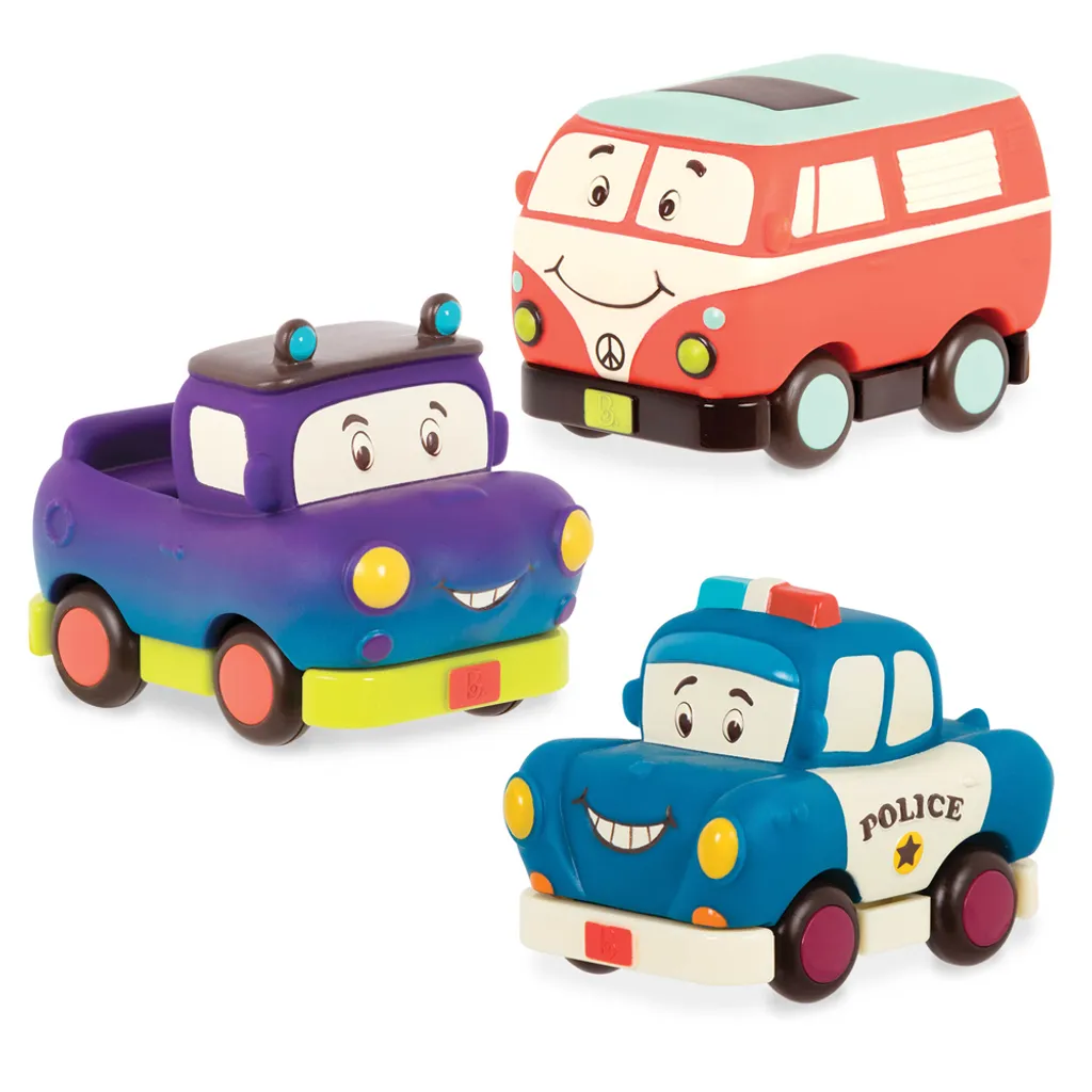 Duo de voitures B. Mini Wheee-ls - Jouet robuste et silencieux sans piles