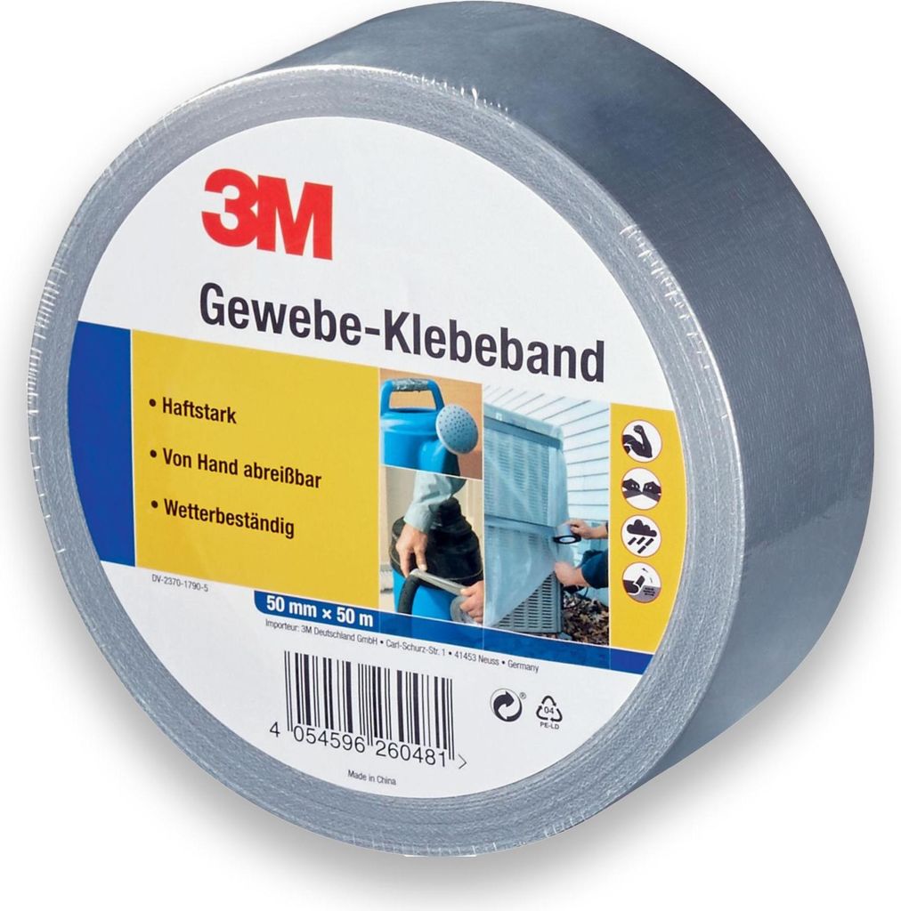 0,10/lfm 3M PREMIUM Gewebeband Panzerband Panzertape Klebeband Gaffa-Tape 50m