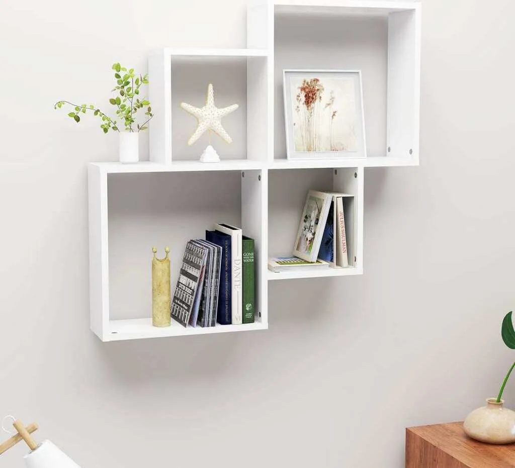 Organizzatore a Cubi Bianco 80x78,5 cm - The Living Store Home Decor