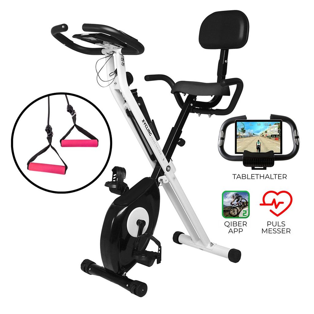 Heimtrainer Faltbar Cardio-Heimtrainer Fahrrad klappbar Verstellbarer Bike LCD 