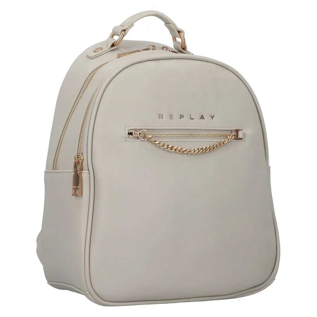 Sac à dos de loisirs Replay Backpack gris clair format compact pratique - 6