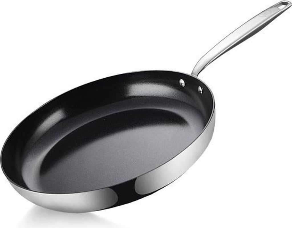 BE living Bratpfanne Edelstahl – Ø 28 cm – Keramik – Induktion – -frei Antihaftbeschichtung – Bratpfanne – Essential Series