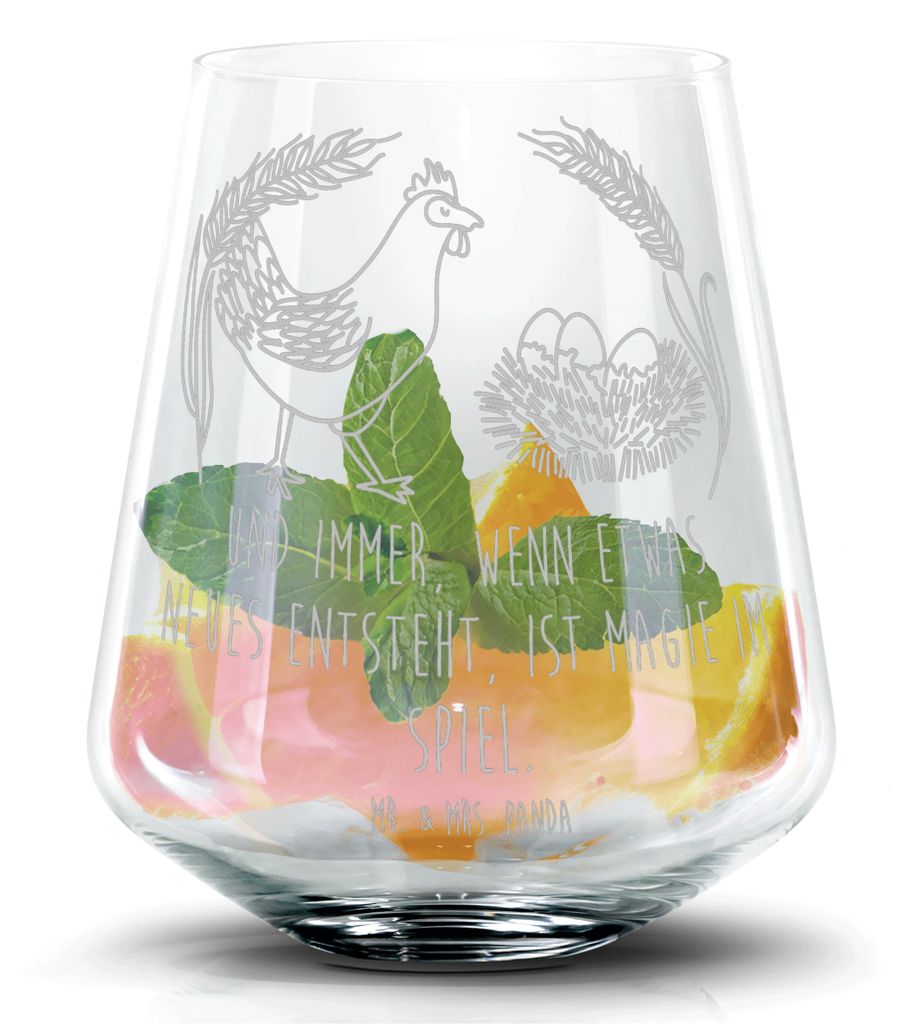 Mr. & Mrs. Panda Whiskey Tumbler Huhn Stolz - Transparent - Geschenk, Schwangerschaft, Spruch, Whiskyglas, Caipirinha Glas, Bauernhof, Trinkglas, E...