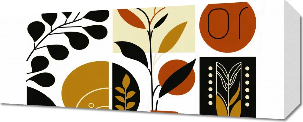 Image Collage Botanique 50x20 cm - Idéal pour Décorer un Couloir Long