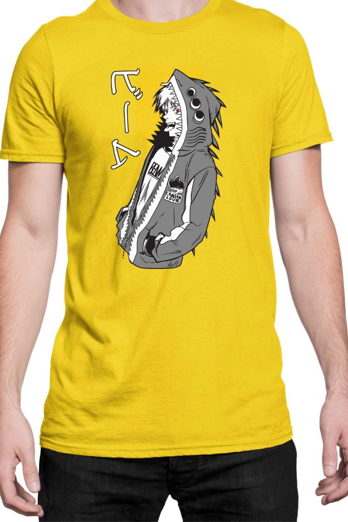 Herren T-Shirt Manga Japan Anime Comics Animation Chainsaw Anime manga Man 02, Man M / Gelb